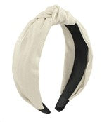 Textured Leather Knotted Headband