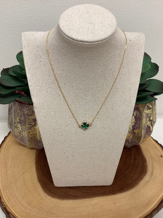 Clover Stone Necklace