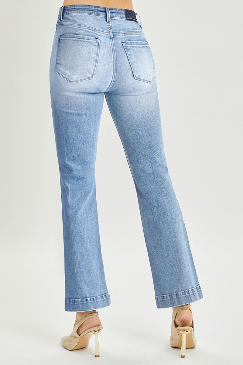 High Rise Pocket Patch Jeans