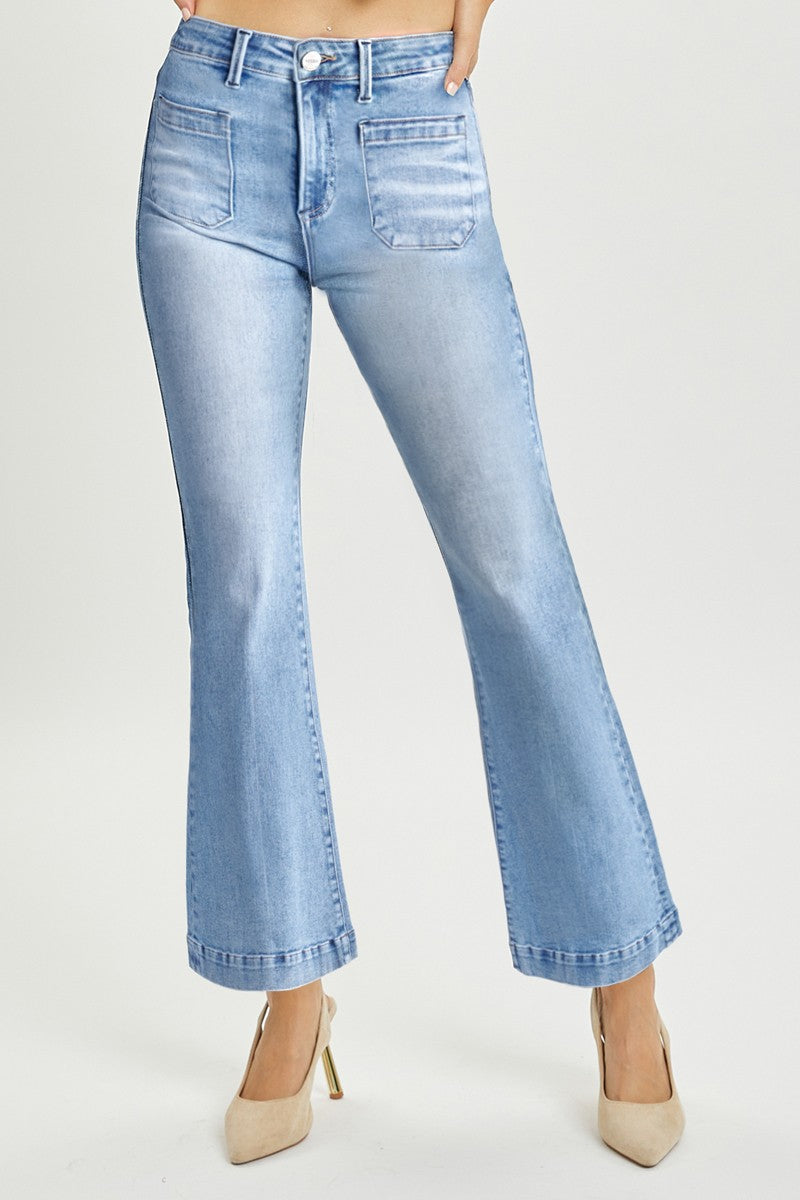 High Rise Pocket Patch Jeans