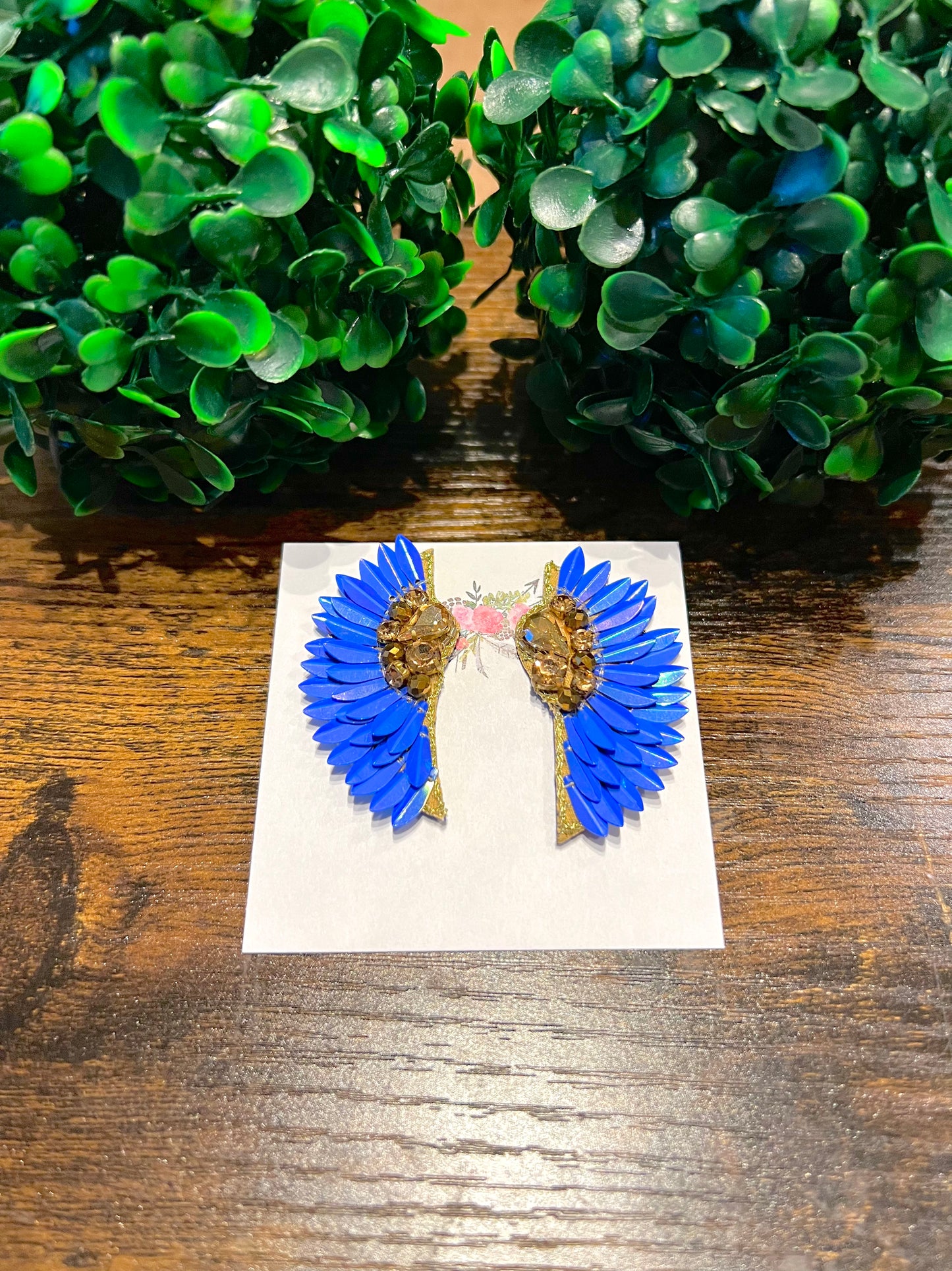 Bead & Wing Earrings