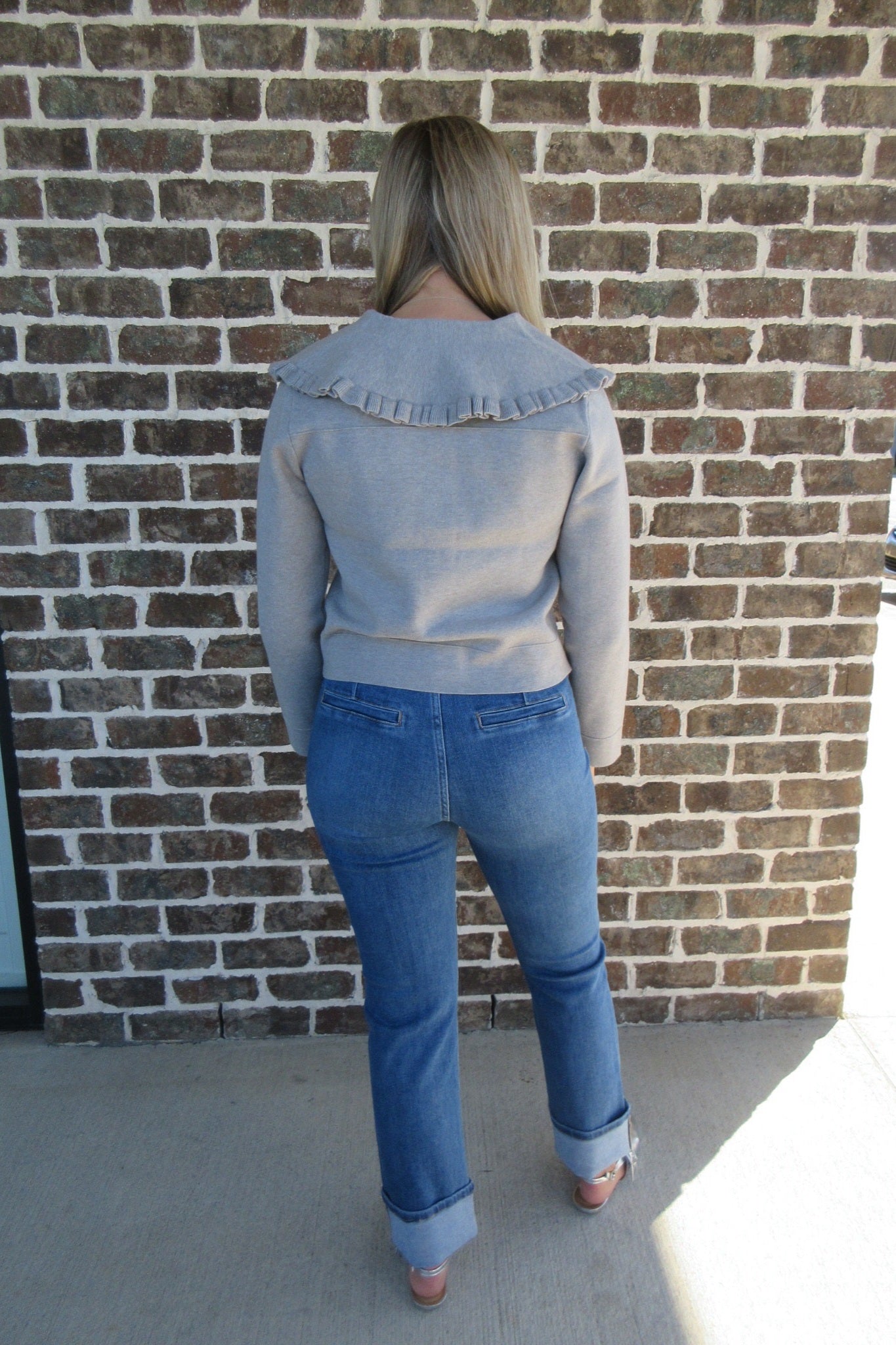 Rachel Ruffle-Sweater