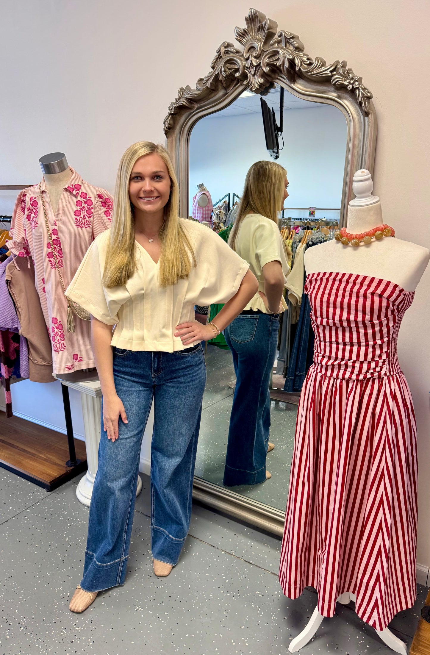 Dolman Sleeve Peplum Top