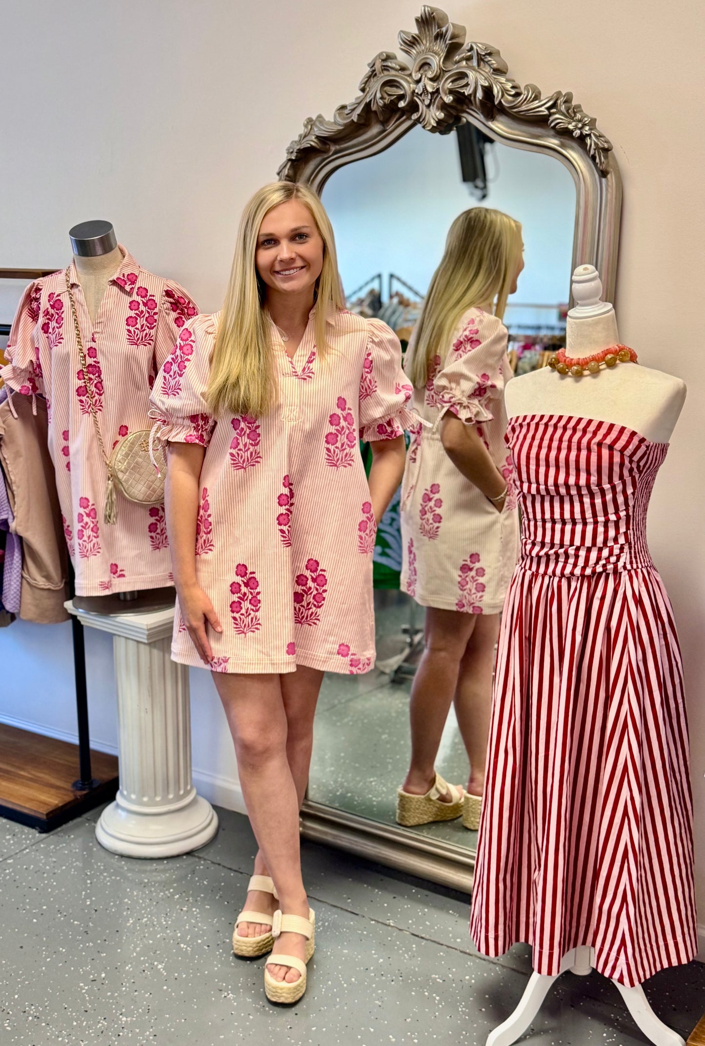 Floral Elegance Mini Dress