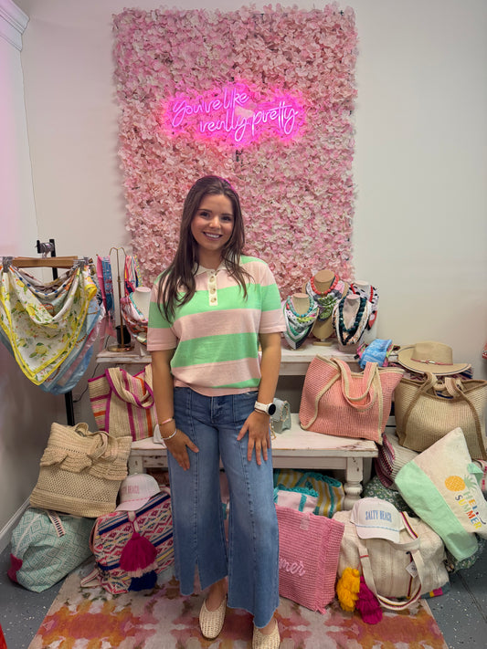 Seaside Sweet Stripe Polo