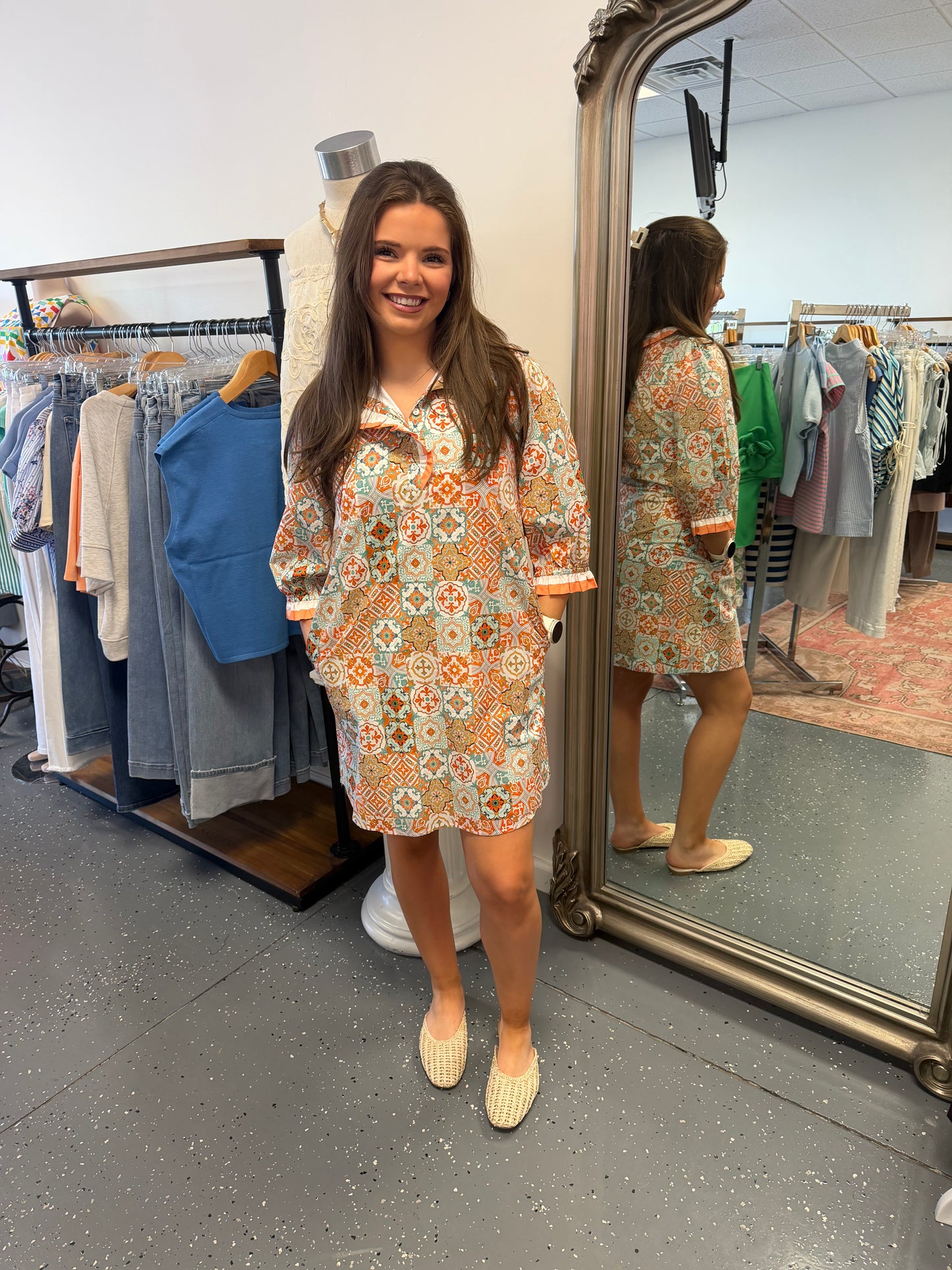 Sunset Tile Boho Dress