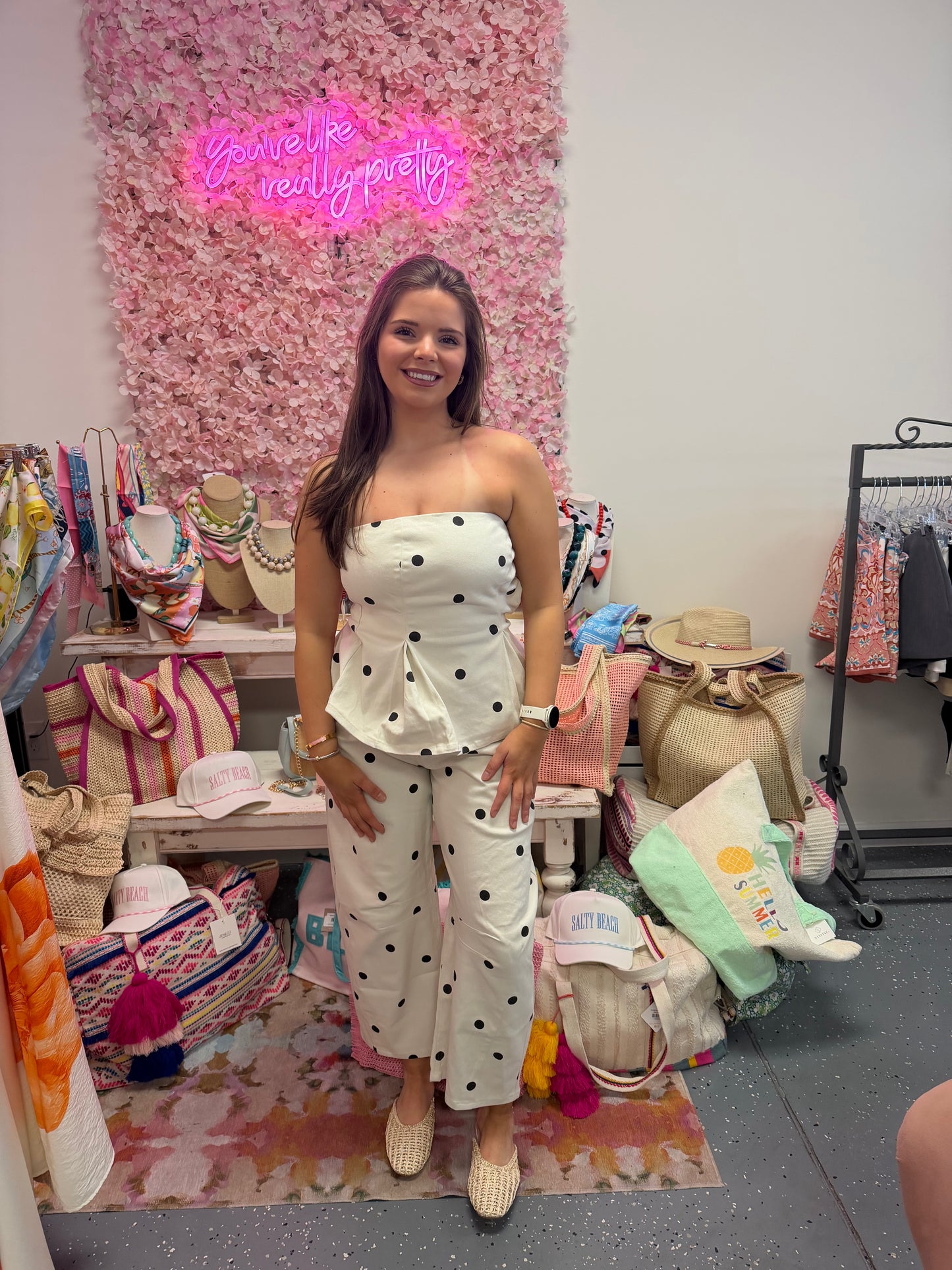 Polka Dot Chic Peplum Set