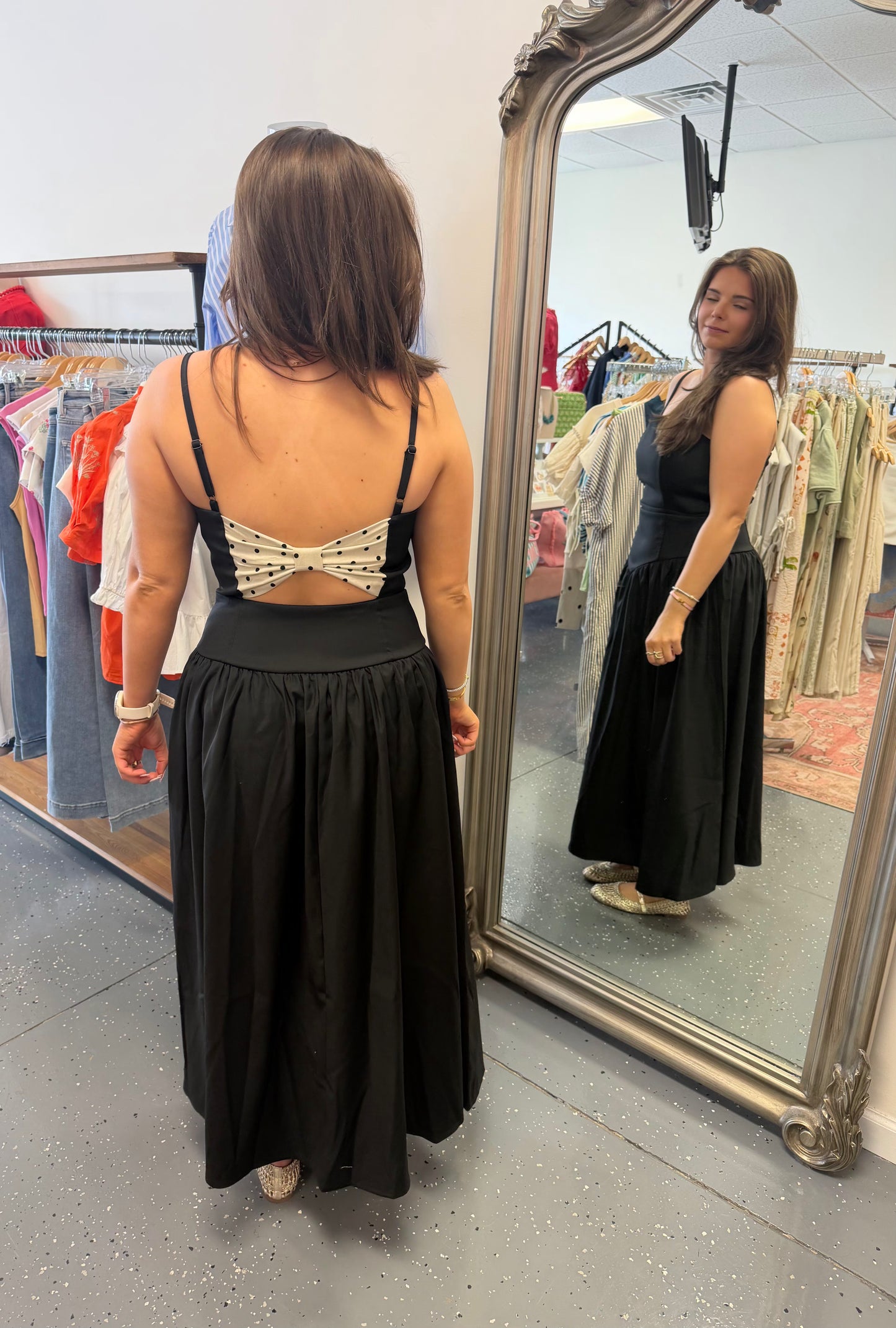 Midnight Bow Back Maxi Dress