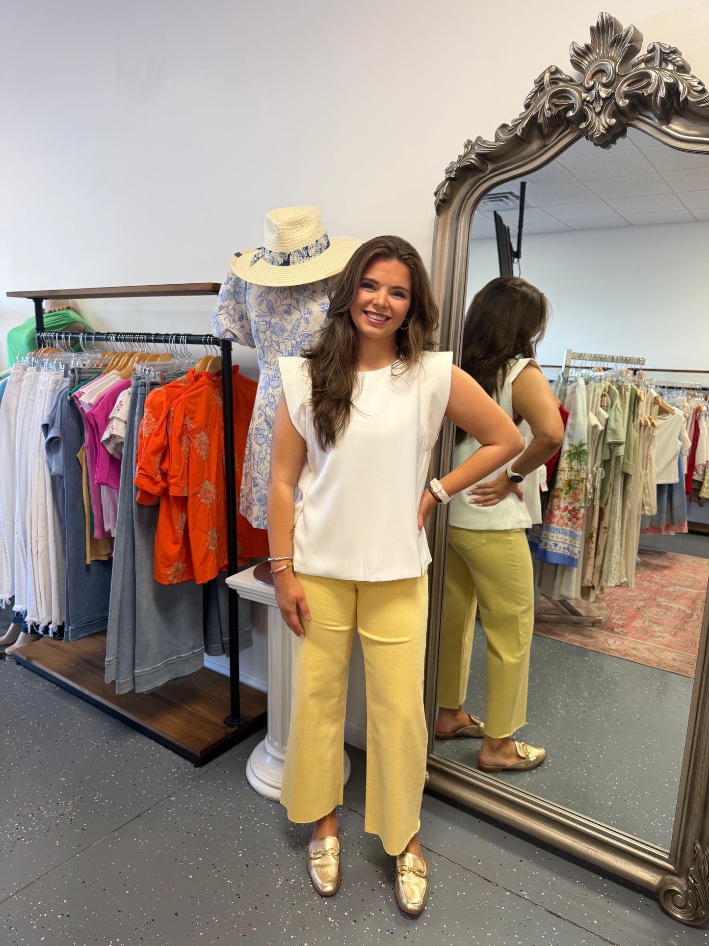 Baby Yellow Wide Leg Jeans