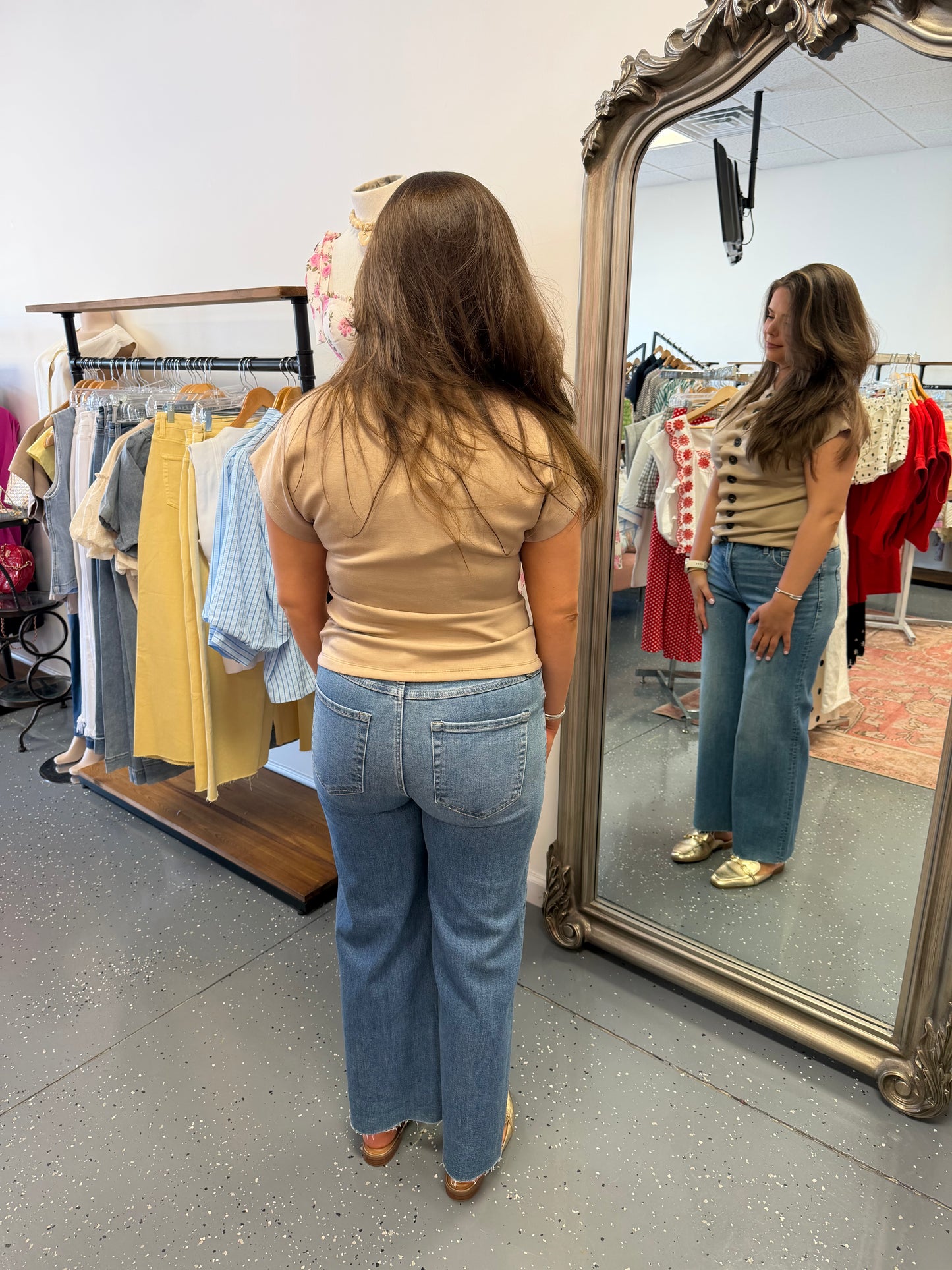 Sophie Grace Button Top