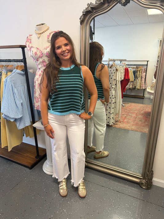 Coastal Breeze Striped Tank