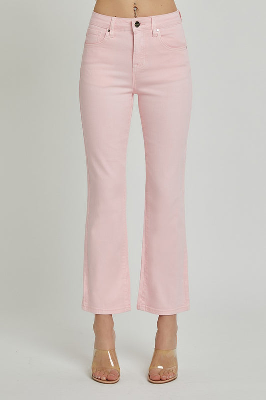 Soft Pink High Rise Risen Jeans
