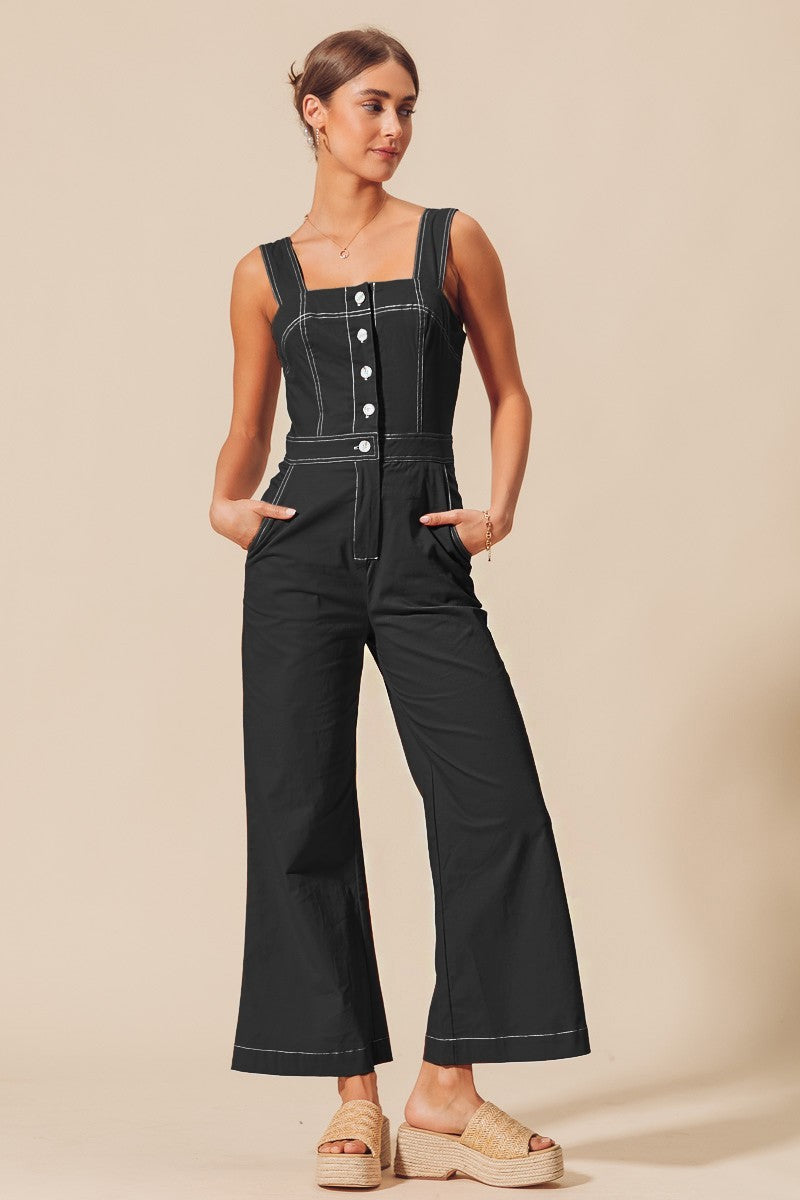 Square Neck Jumpsuit