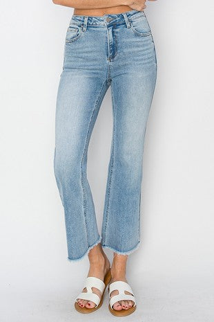 Risen High Rise Cropped Jeans