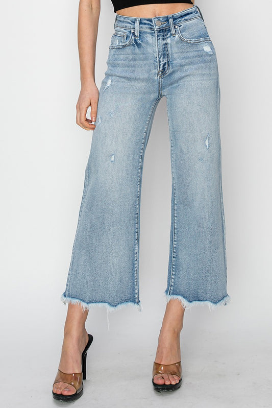 High Rise Front Patch Jeans