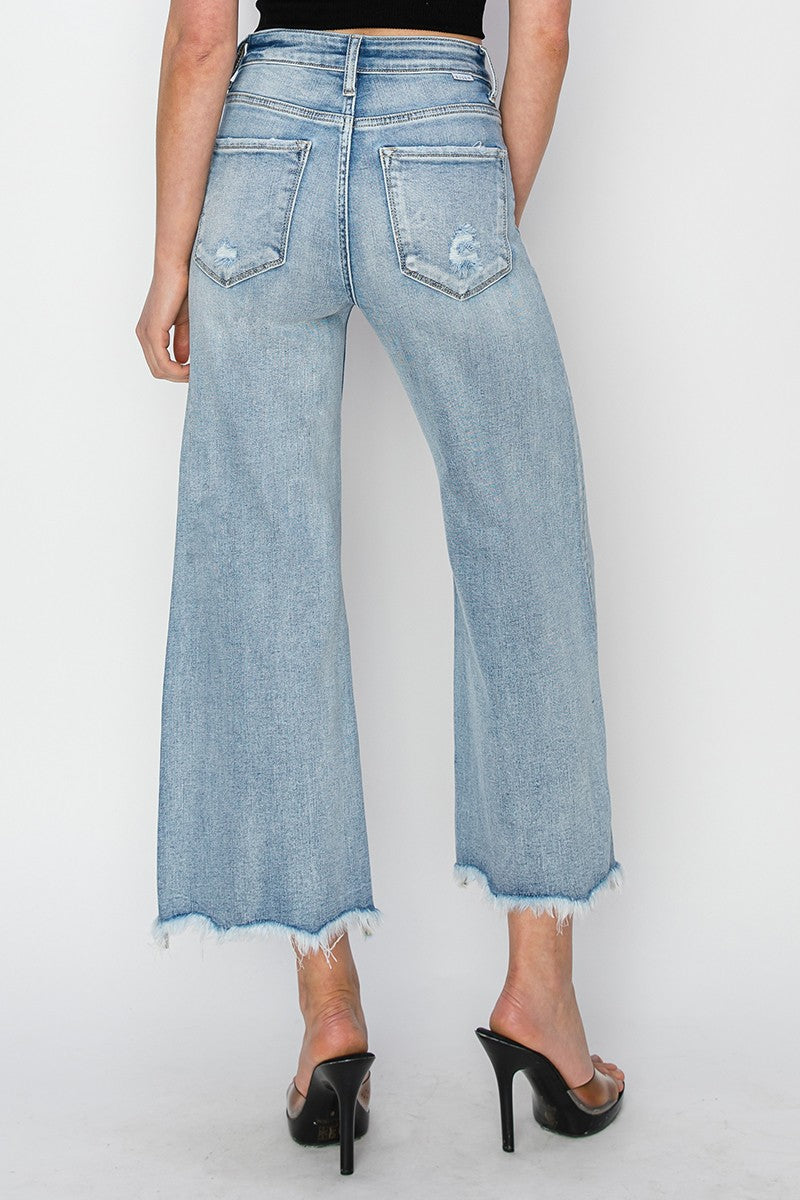 High Rise Front Patch Jeans