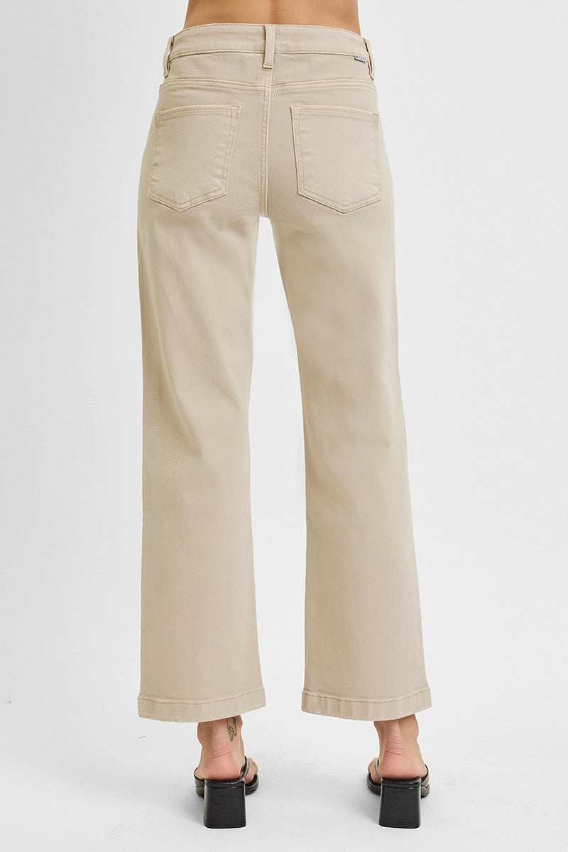 TC-Mid Rise-Ankle Straight Jeans