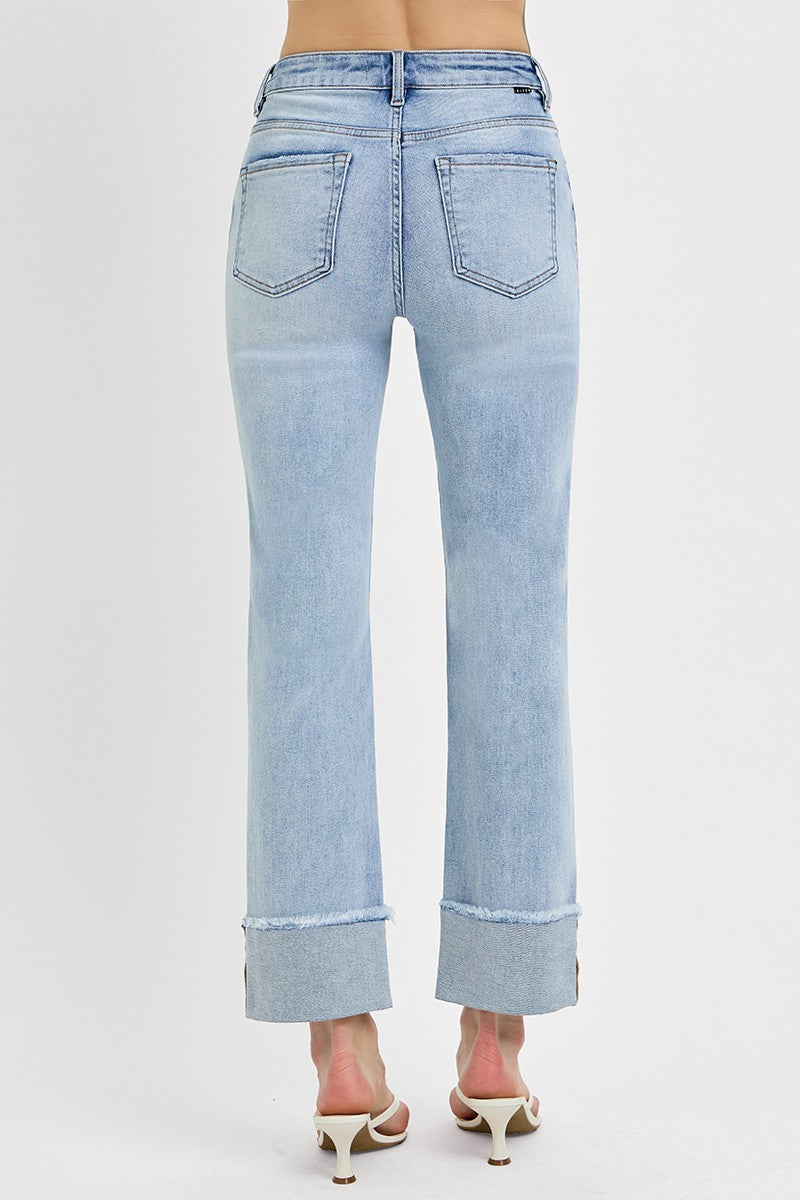 High Rise-Straight-Jeans