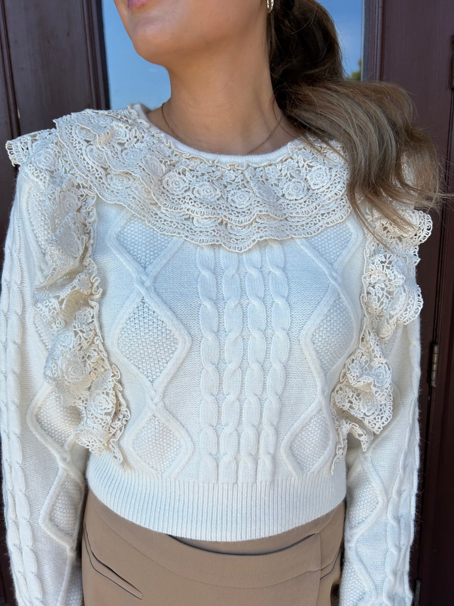 The Lacey- Ruffled Sweater