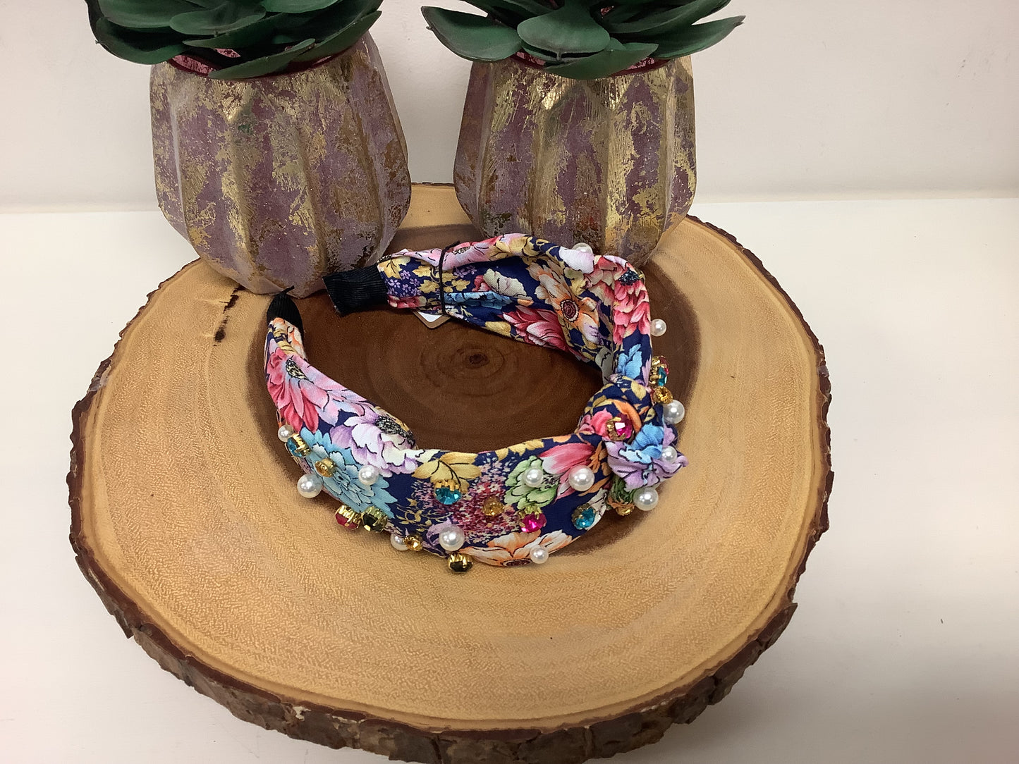 Printed Flower Knot Headband