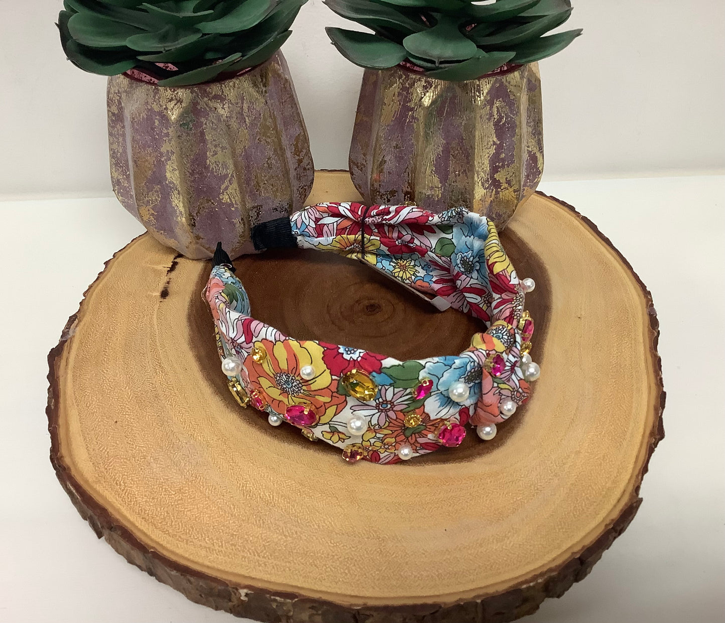 Printed Flower Knot Headband