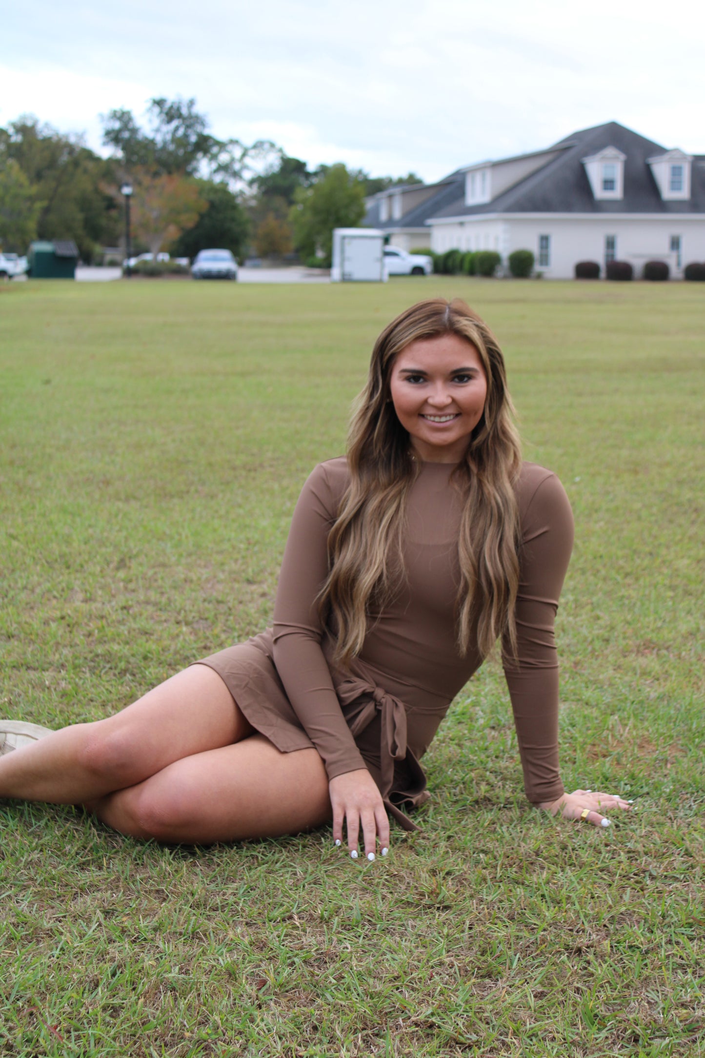 Playing For You-Athletic Romper-Brown