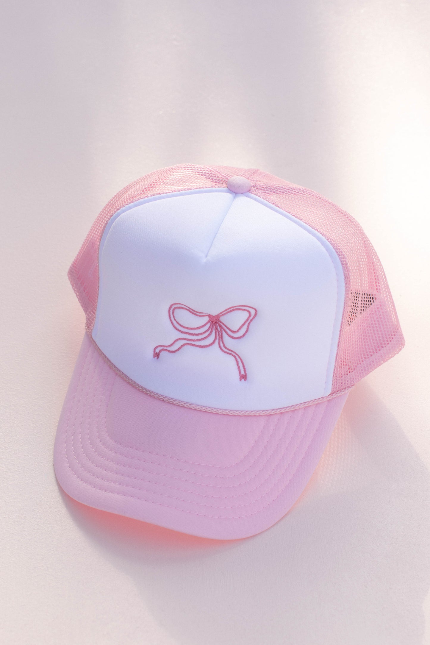 “Trending Bow Embroidery Trucker Hats”