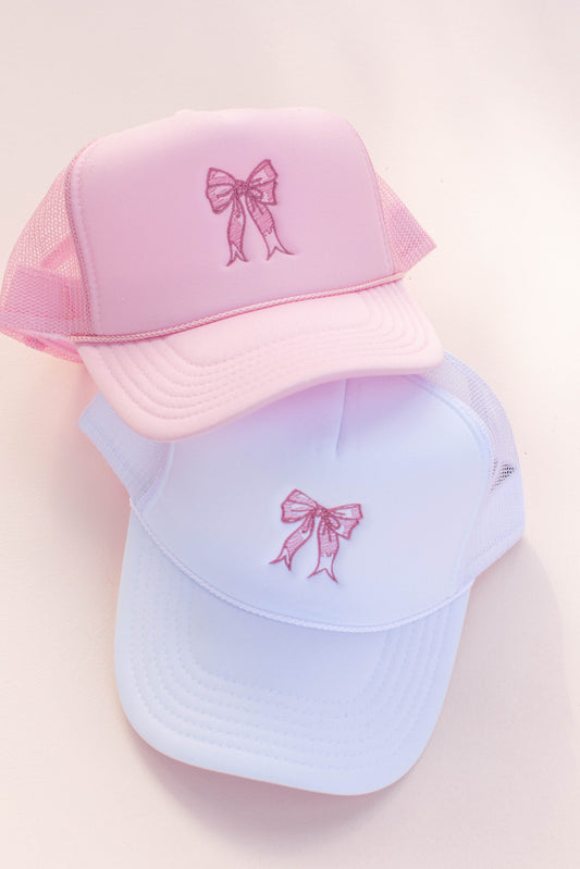 “Trending Bow Embroidery Trucker Hats”