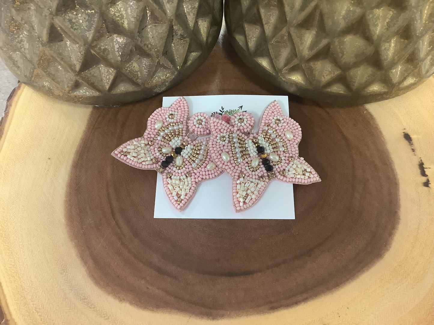 Pink Butterfly Earrings