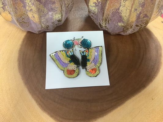 Multi Color Butterfly Earrings