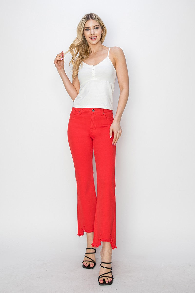 Red Mid Risen Jeans