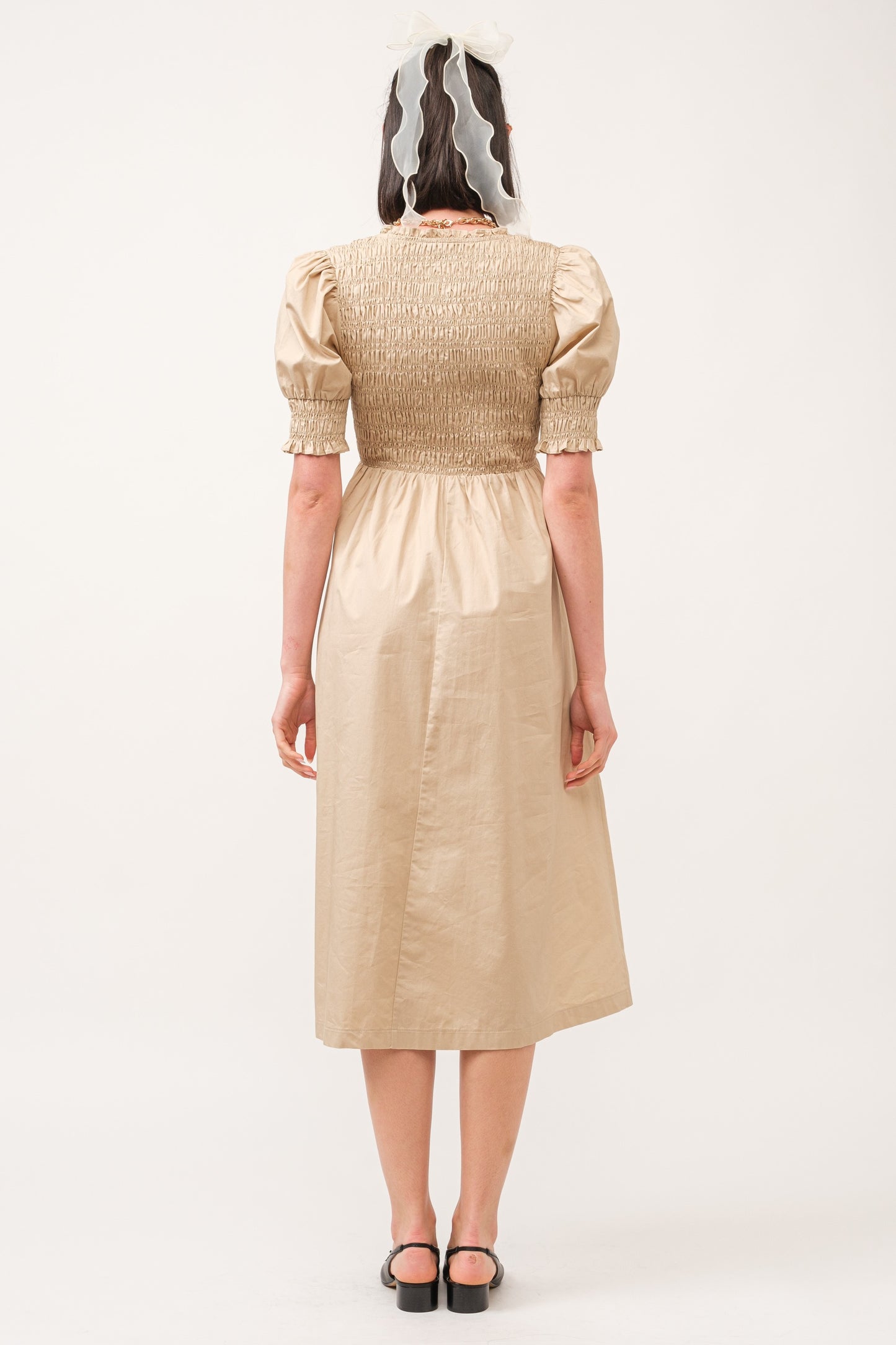 Ines Natural Midi Dress