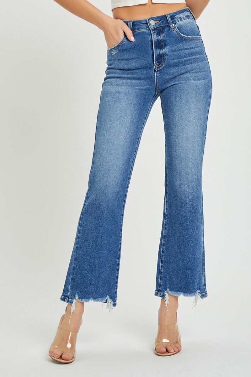 High Rise Ankle Straight-Relaxed Jeans