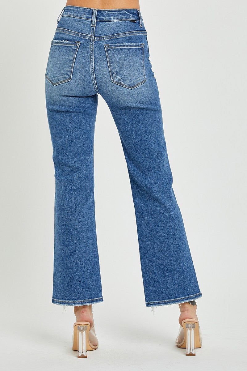 High Rise Ankle Straight-Relaxed Jeans