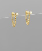 Pearl & Chain Drop Earrings