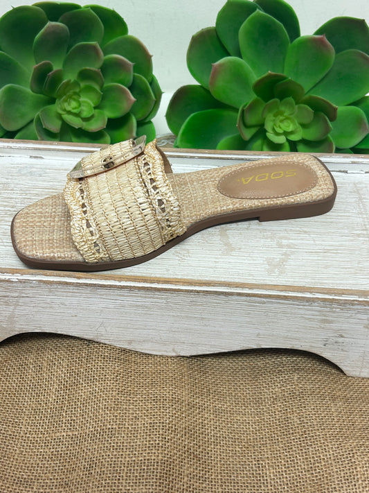 Nayan Woven Buckle Flats