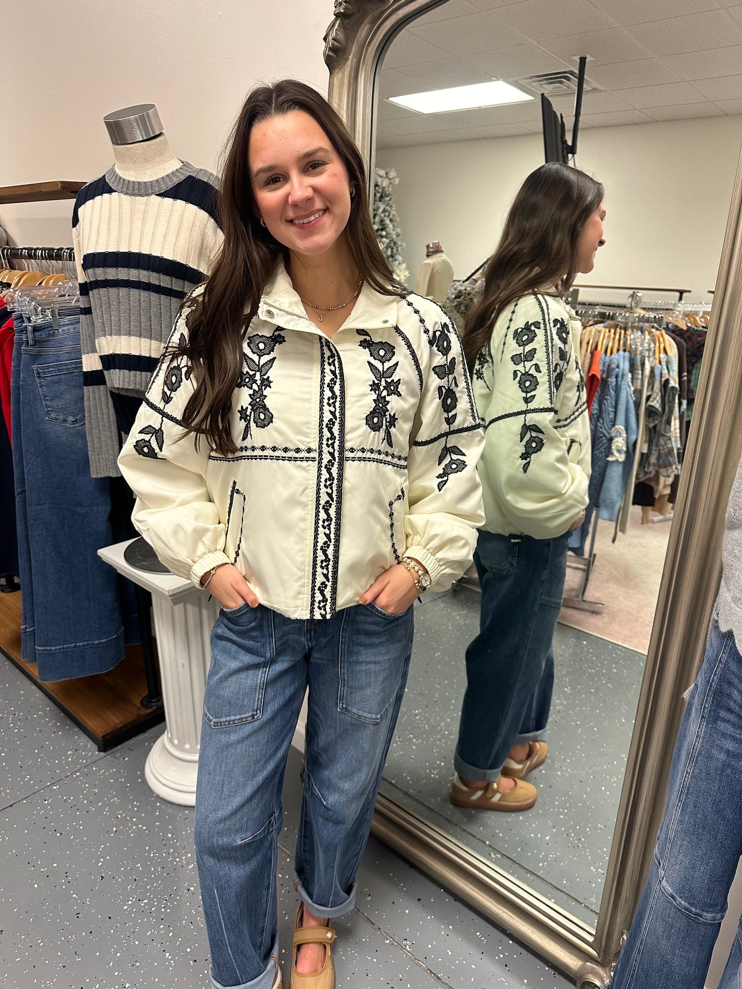 Embroidered Bomber Jacket