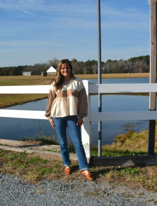 The Jenna Color Block Top