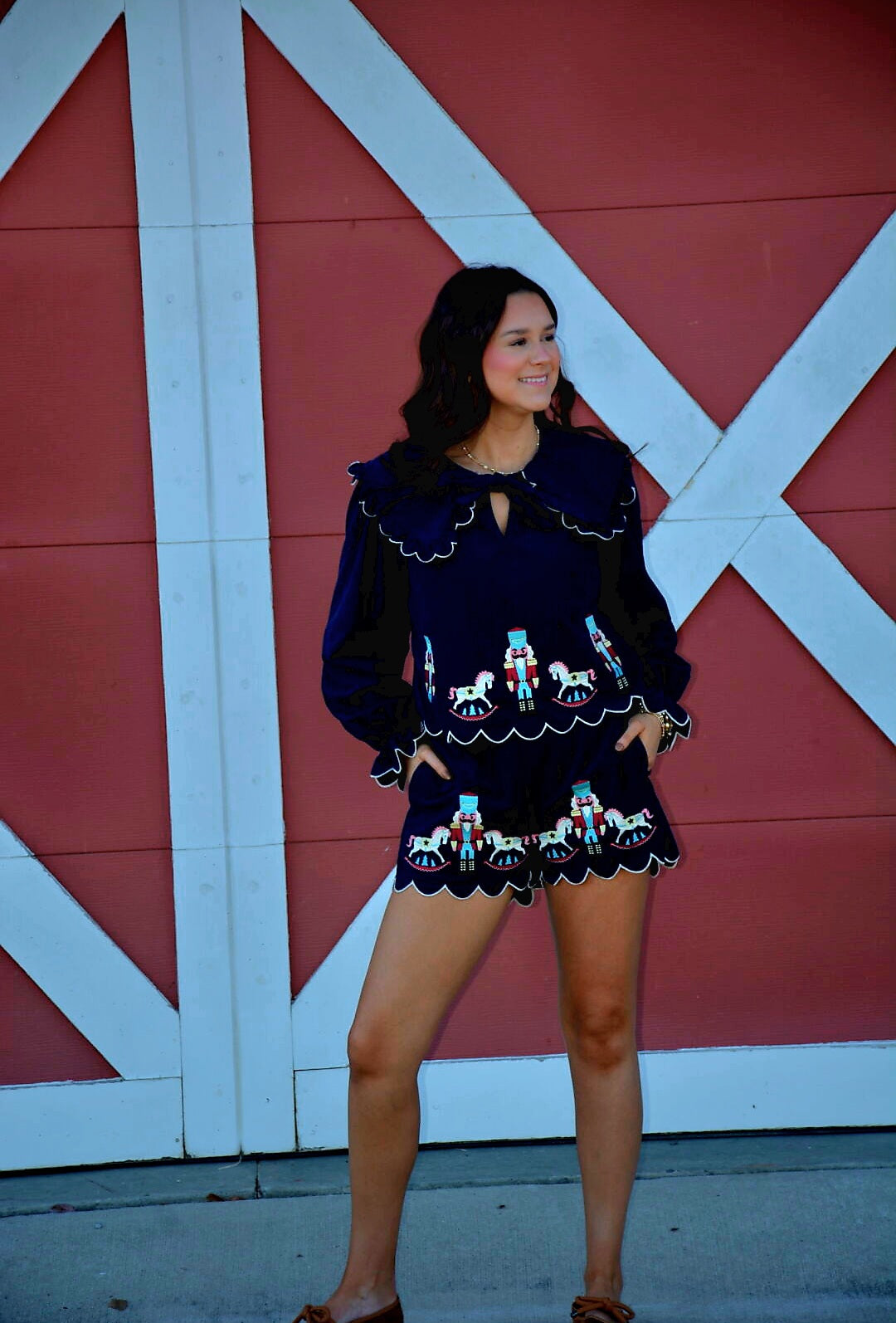 Nutcracker & Rocking Horse Embroidered-Set