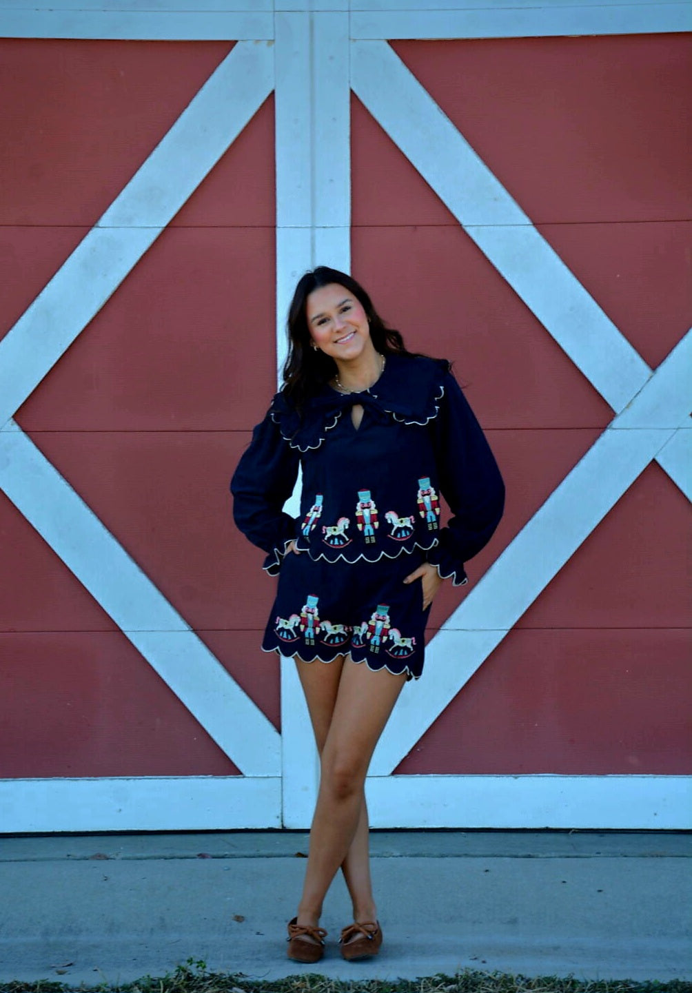 Nutcracker & Rocking Horse Embroidered-Set