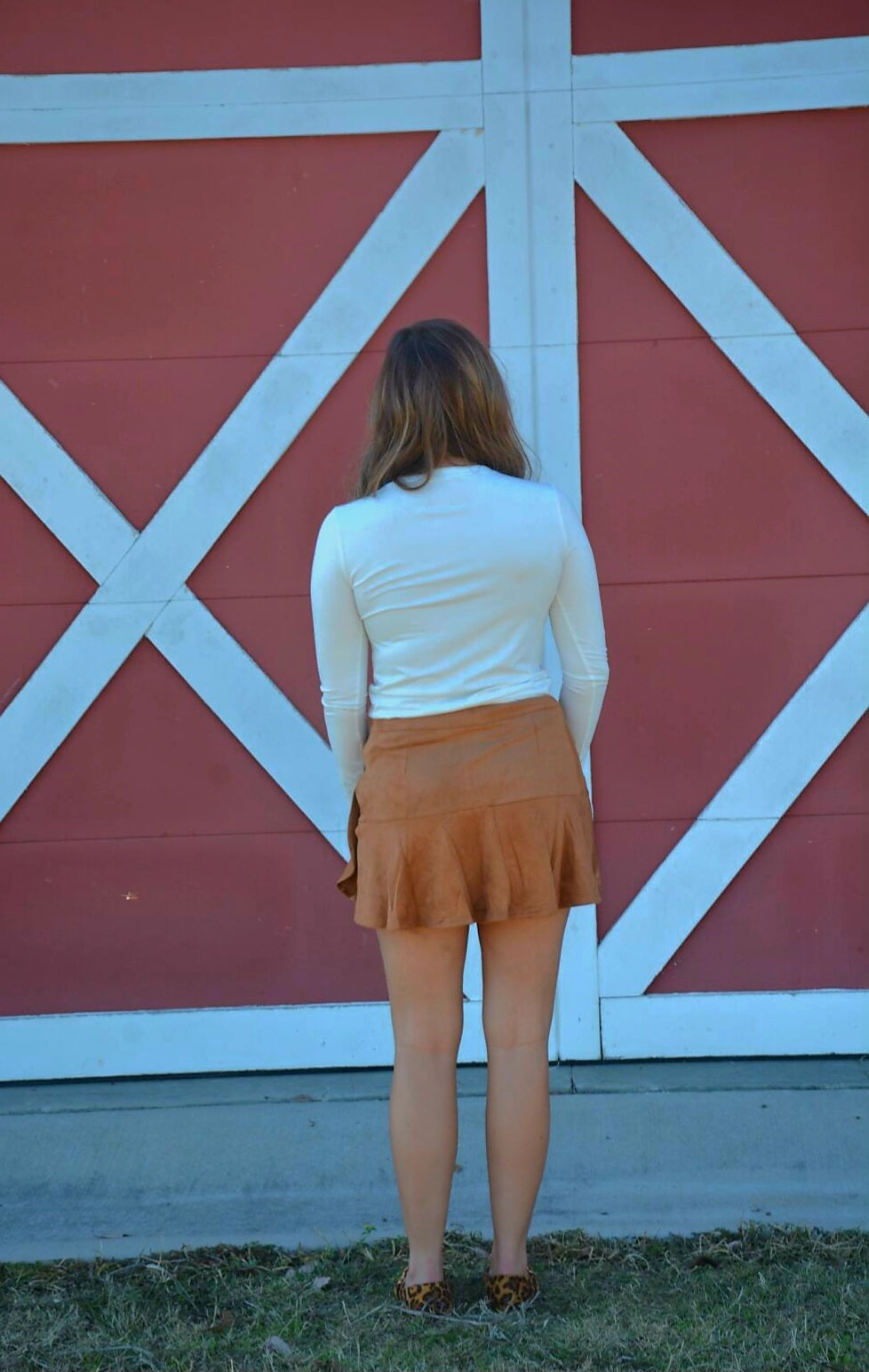 The Leanne Suede Skort