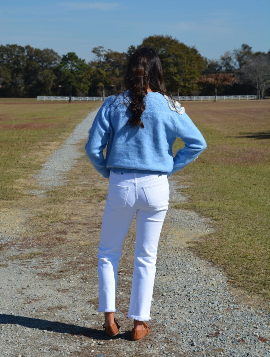 Embroidered Knit Sweater Top