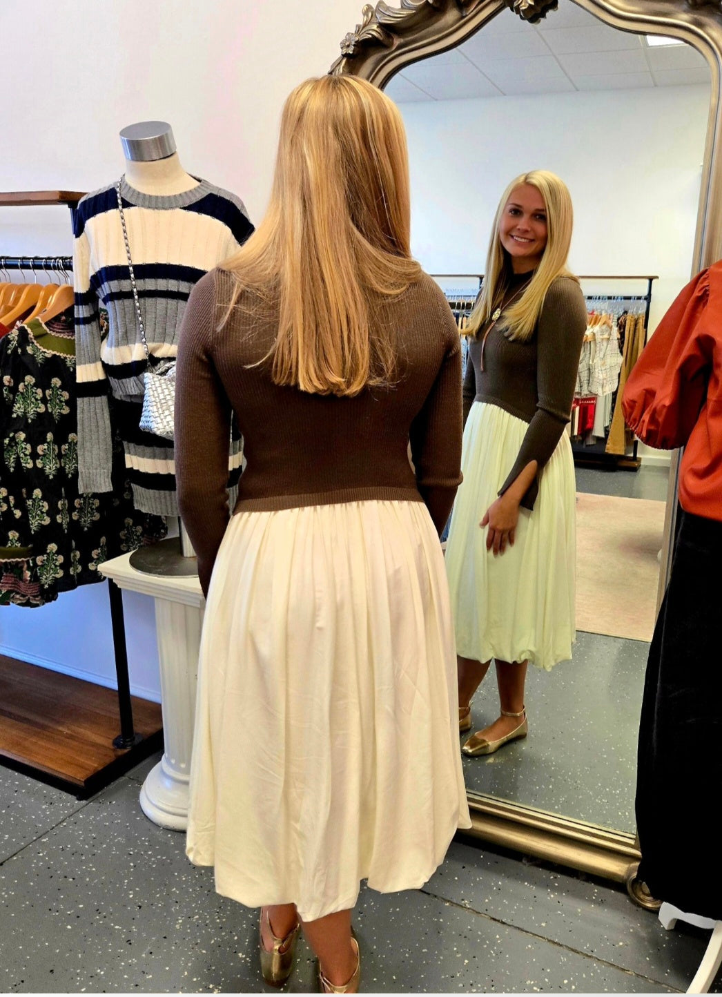 Unique Style Midi Dress- Black