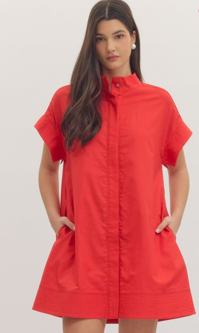Cherry Pop Shirt Dress