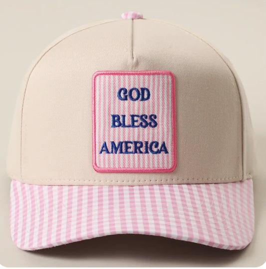 Pink Gingham Blessings Hat