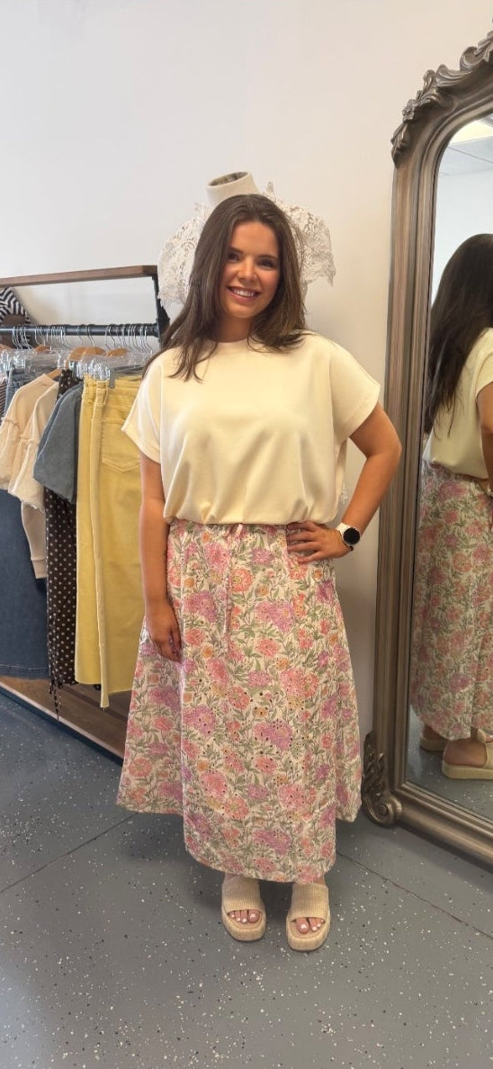 Blush Garden Maxi Skirt