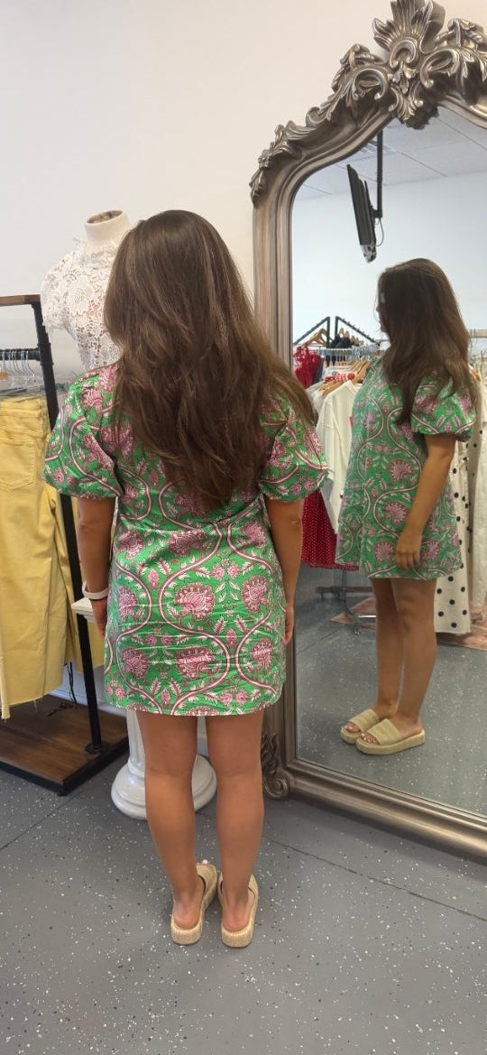 Paisley Print MIni Dress