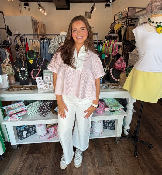 Blush and Bloom Half Zip