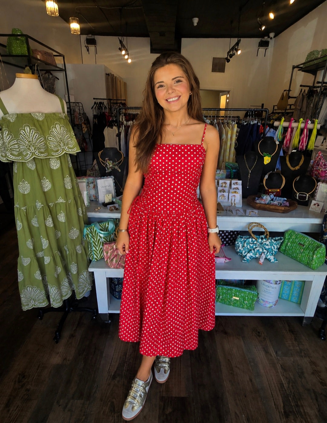 Polka Dot Midi Dress