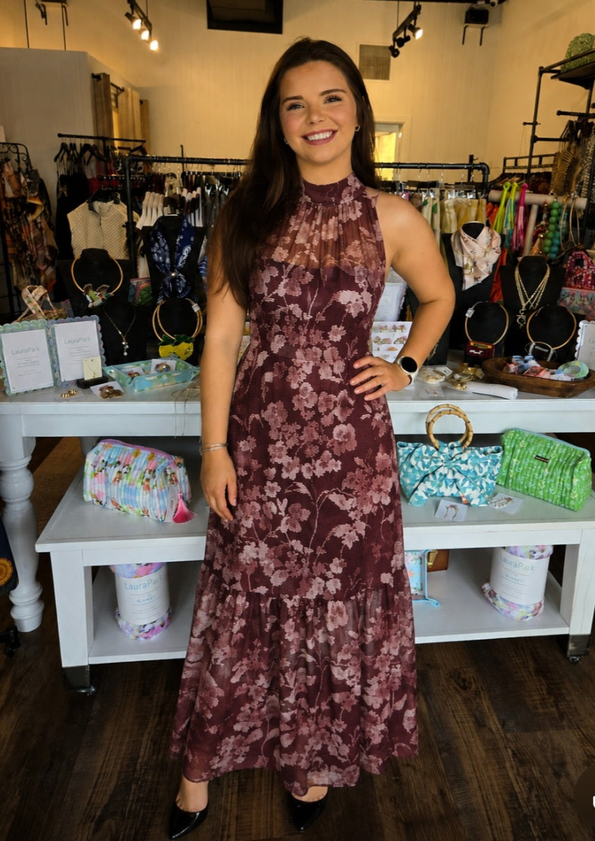 Mocha Bloom Maxi Dress
